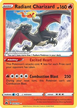 Radiant Charizard (020/159) [Sword & Shield: Crown Zenith]