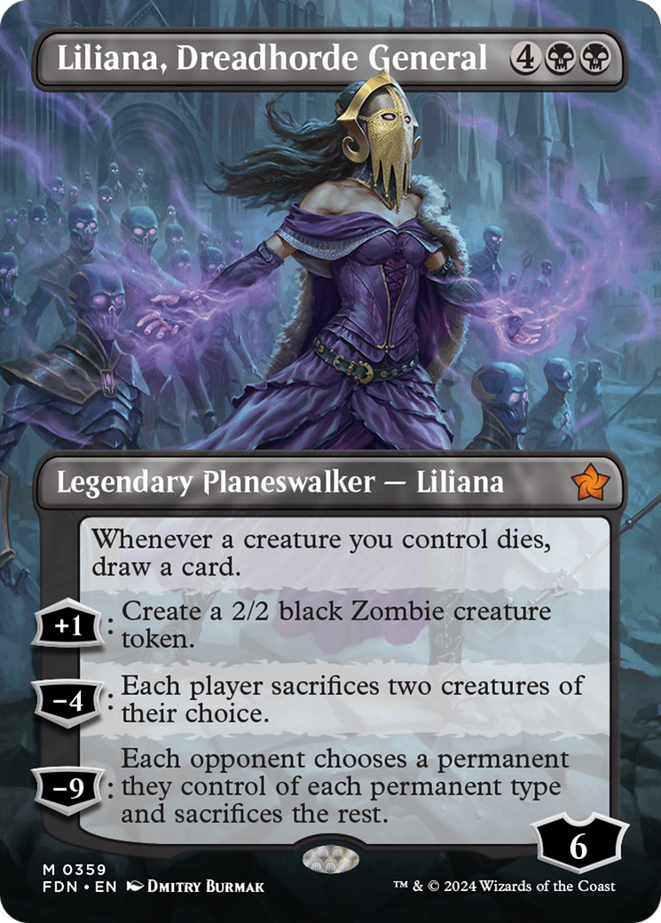 Liliana, Dreadhorde General (FDN-359) [Foundations] (Borderless)